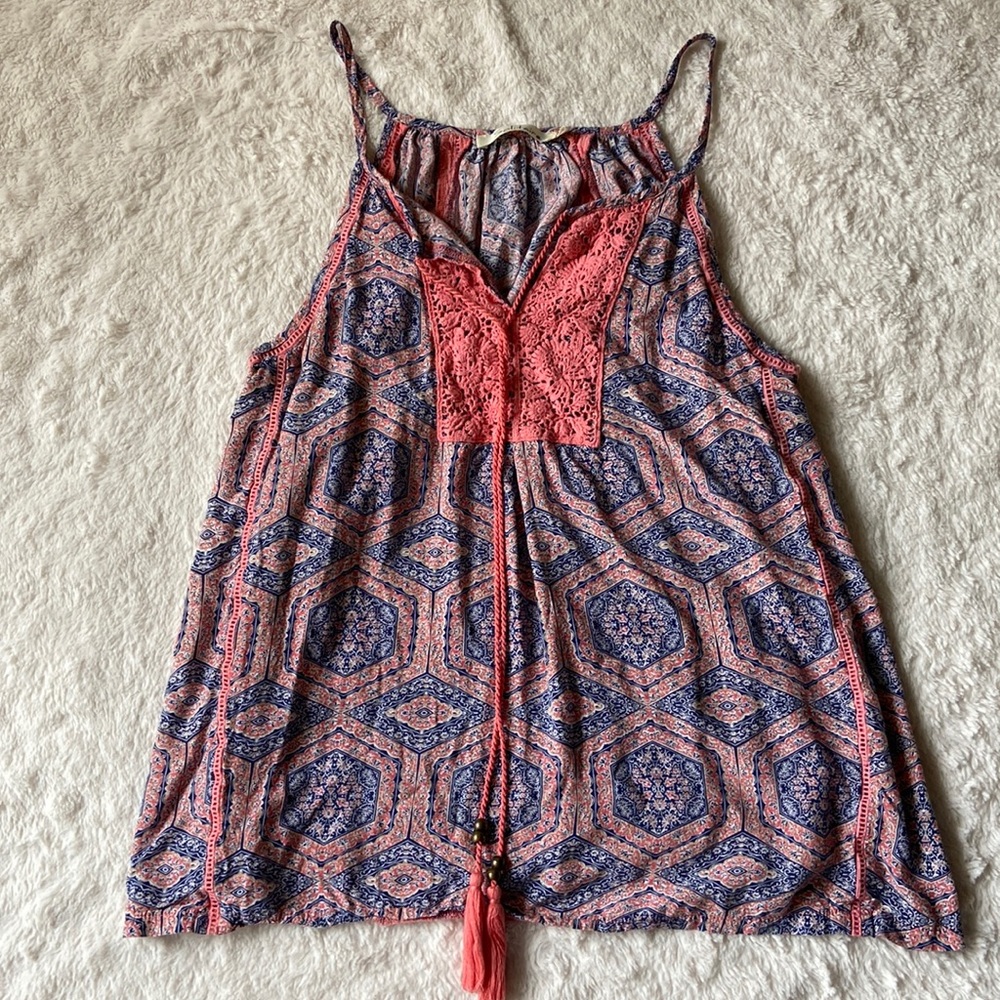 Pink and blue camisole in Large